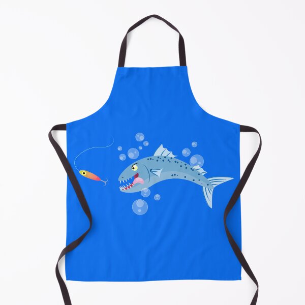 Item preview, Barracuda fish hungry fishing cartoon illustration designed and sold by FrogFactory.