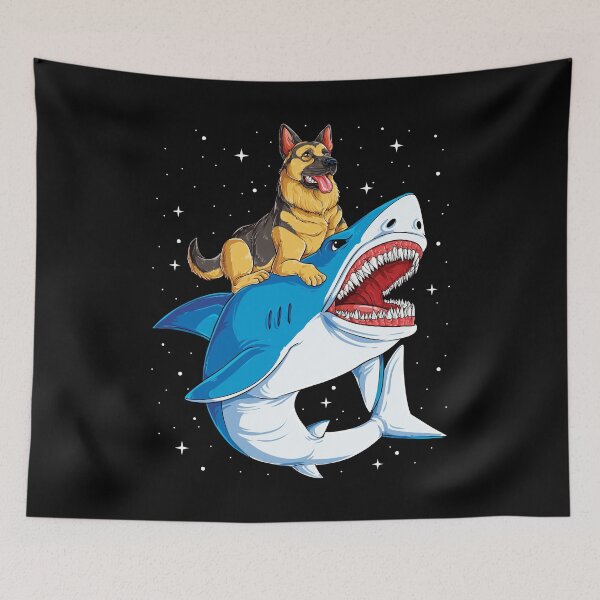 Item preview, German Shepherd Riding Shark Shirt for Men Women Boys Girls Kids Dog Lover Gifts designed and sold by LiqueGifts.