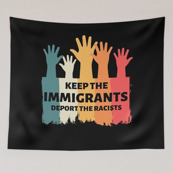 Item preview, Keep The Immigrants Deport The Racists designed and sold by Combistudios.