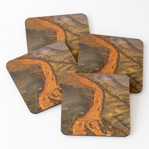Item preview, Minerals and Algae create swaths of abstract colors around thermal volcanic hot springs designed and sold by BoxOfGraphics.