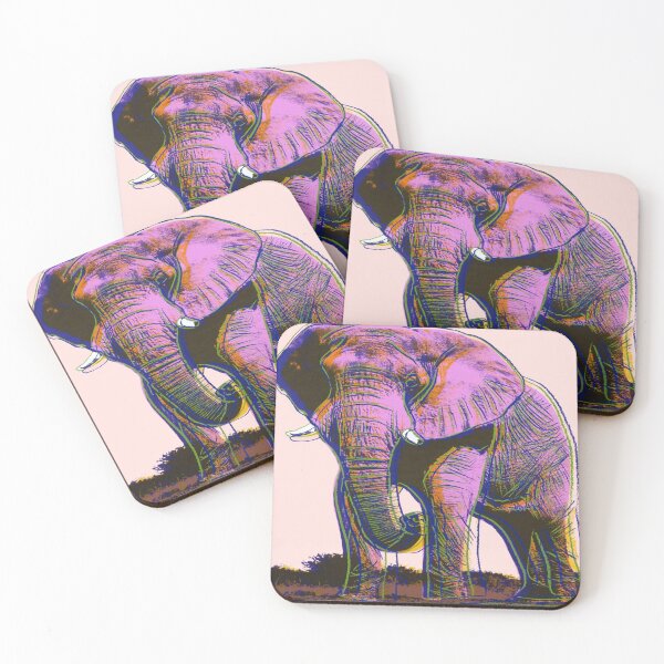 AW African Elephant Coasters (Set of 4)