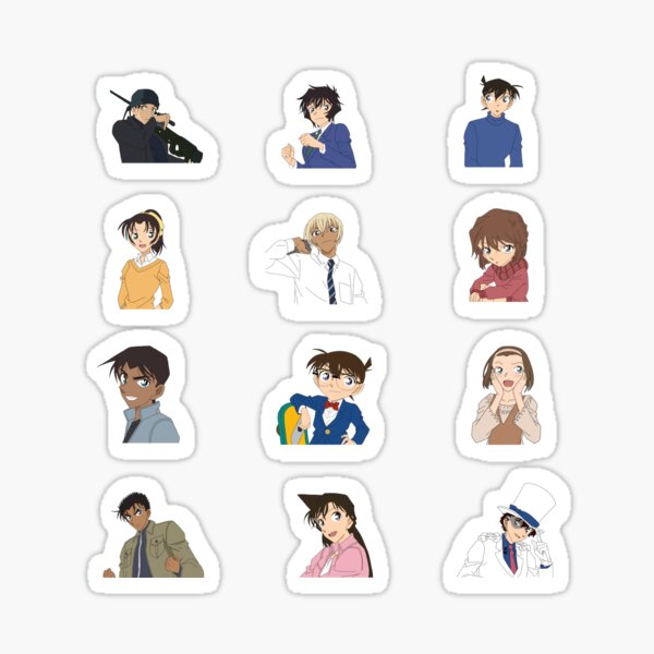 Ensemble de personnages de détective Conan Sticker
