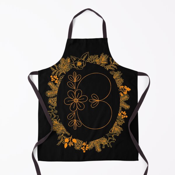 Item preview, Floral orange letter B designed and sold by BubbleCrumbs.