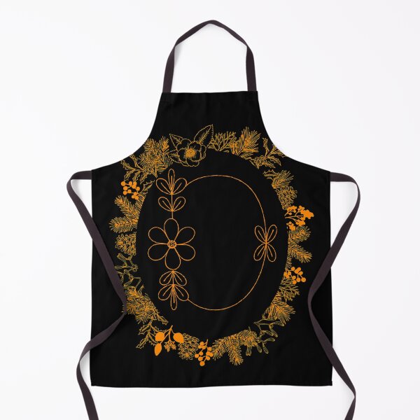 Item preview, Floral orange letter D designed and sold by BubbleCrumbs.