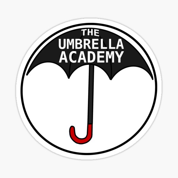 Umbrella Academy Logo Sticker for Sale by dewdrop-designs