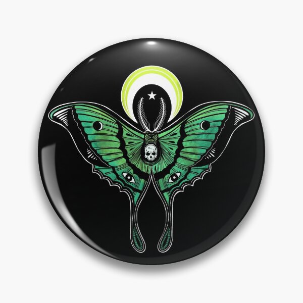 Item preview, Spooky Green Moth (Black) designed and sold by lucykan.