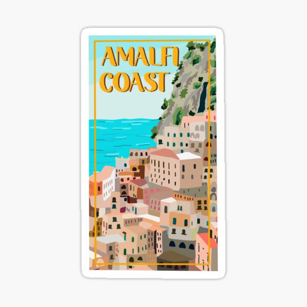 Amalfiküste Postkarte Sticker