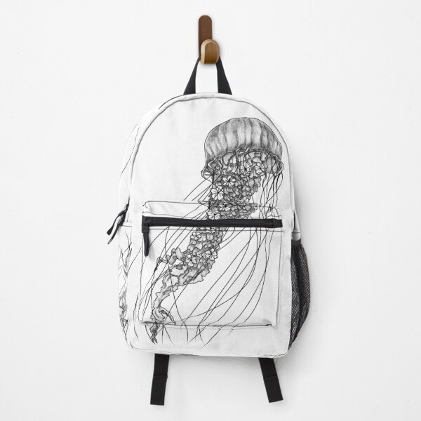 Item preview, Jellyfish with flowers (Black) designed and sold by SleepyHeadArt.