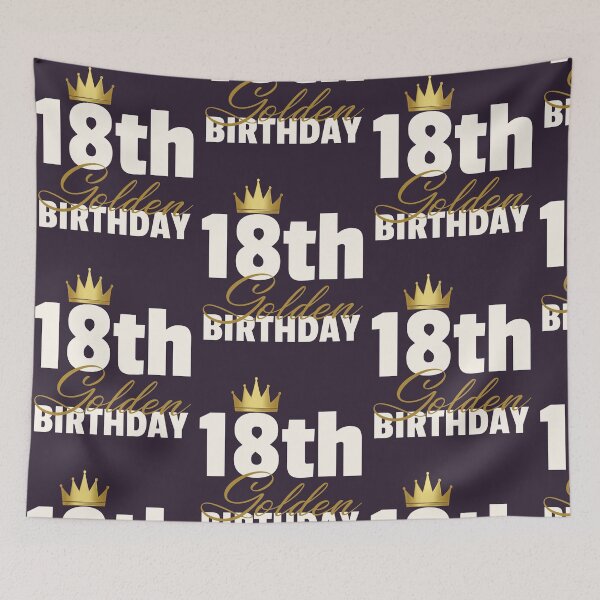 Item preview, 18th Golden Birthday Year Age Crown print designed and sold by doodabobs.
