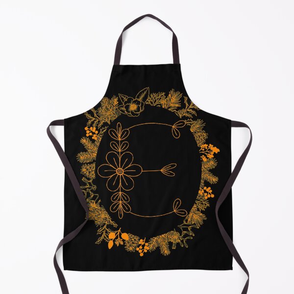 Item preview, Floral orange letter E designed and sold by BubbleCrumbs.