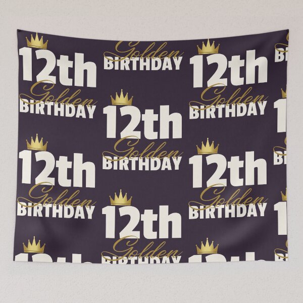 Item preview, 12th Golden Birthday Year Age Crown design designed and sold by doodabobs.