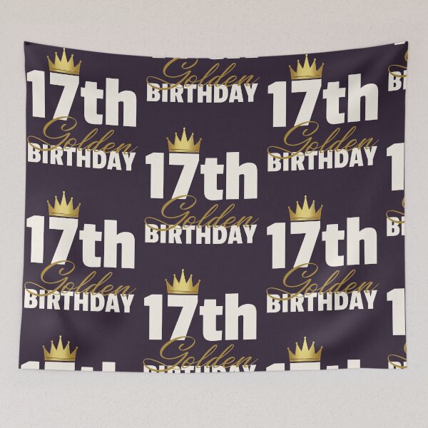 Item preview, 17th Golden Birthday Year Age Crown graphic designed and sold by doodabobs.