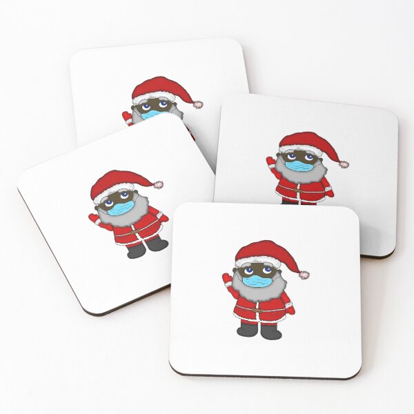 Item preview, Merry Christmas Covid Adorable Greeting Santa Claus Wearing Mask designed and sold by aventi24.