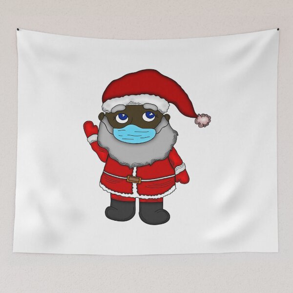 Item preview, Merry Christmas Covid Adorable Greeting Santa Claus Wearing Mask designed and sold by aventi24.