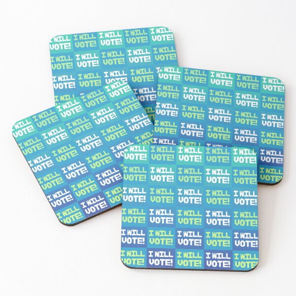 Item preview, I Will Vote! In Green and Blue Gradation designed and sold by Neil Feigeles.