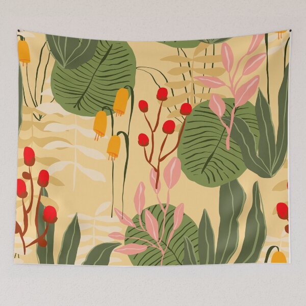Item preview, Copia de Botanical pattern, flowers and leaves - organic design - trend colors Summer 2020/21 designed and sold by mundodealfonsa.