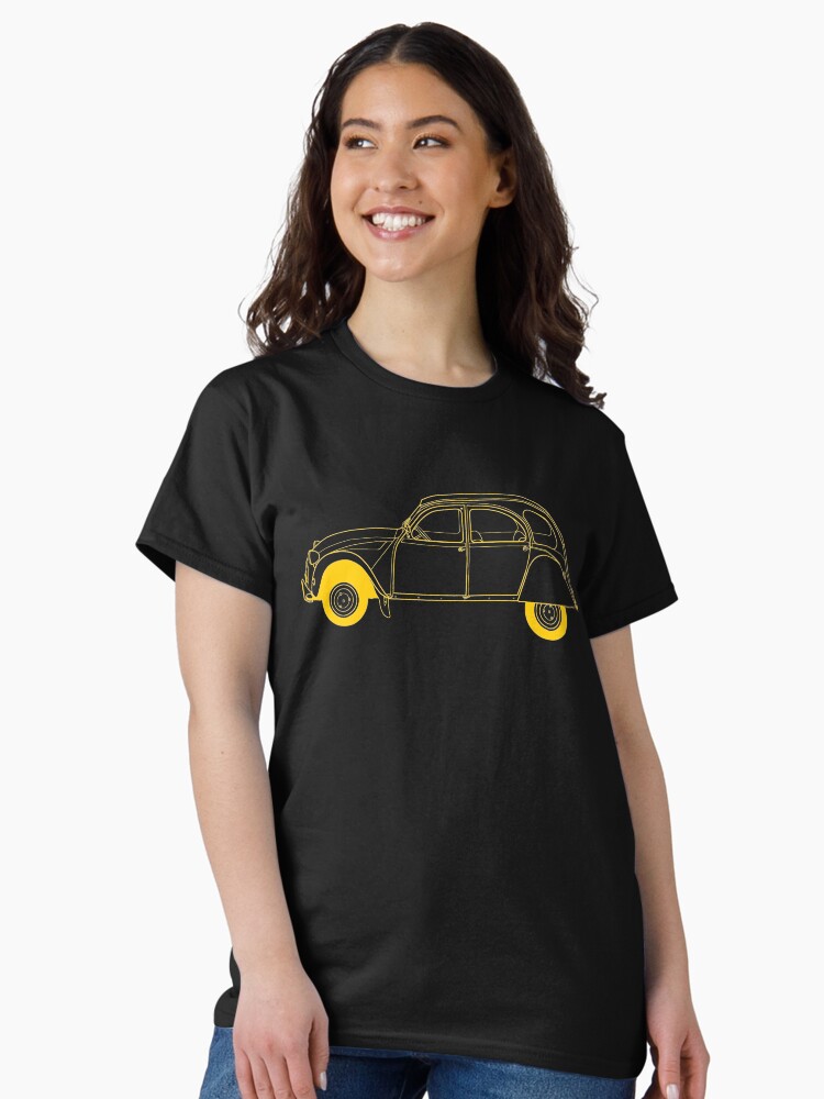 Thumbnail 1 of 7, Classic T-Shirt, Yellow Citroën 2CV designed and sold by thedrumstick.