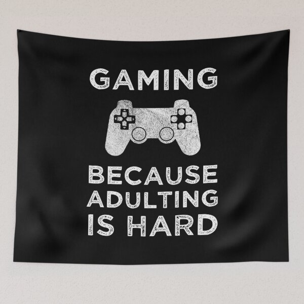 Item preview, Gaming Because Adulting Is Hard designed and sold by Cat Lady Designs.