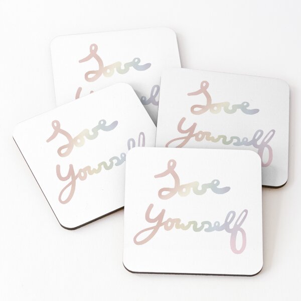 Item preview, Love Yourself Dark Rainbow Lettering  designed and sold by awdertotter.