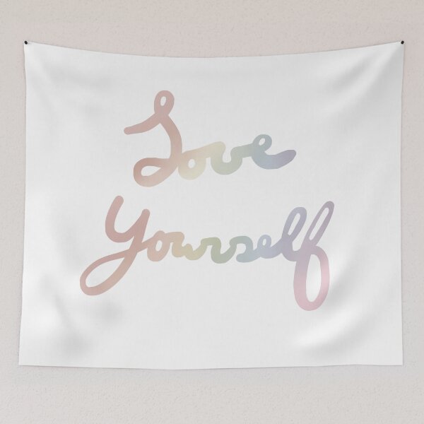 Item preview, Love Yourself Dark Rainbow Lettering  designed and sold by awdertotter.