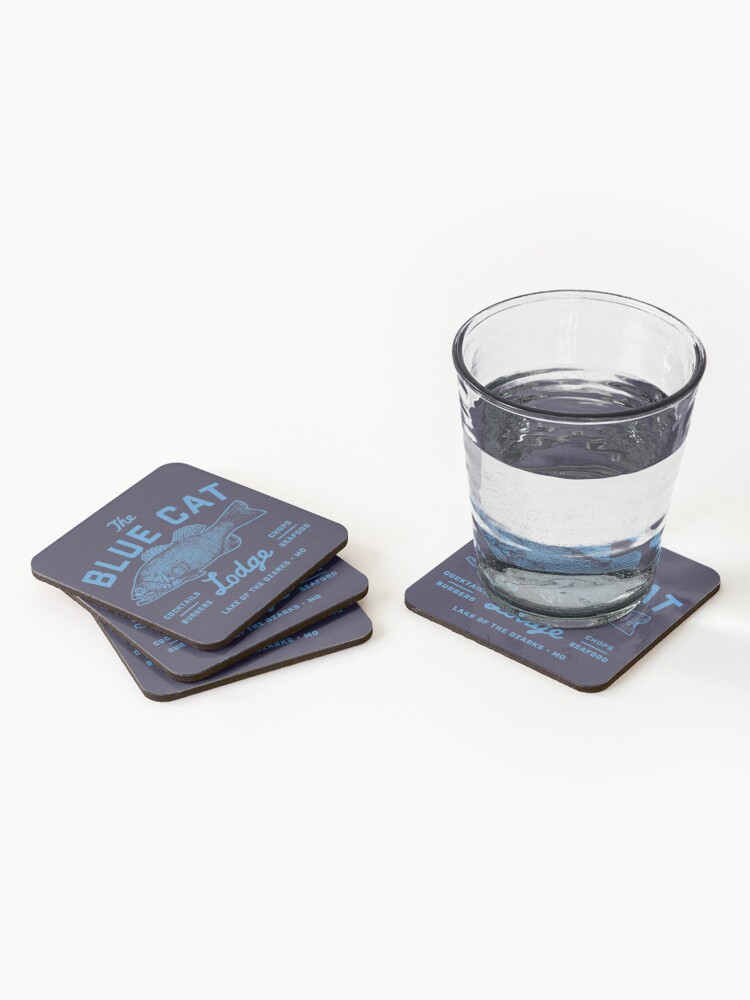 Alternate view of Blue Cat Lodge Coasters (Set of 4)