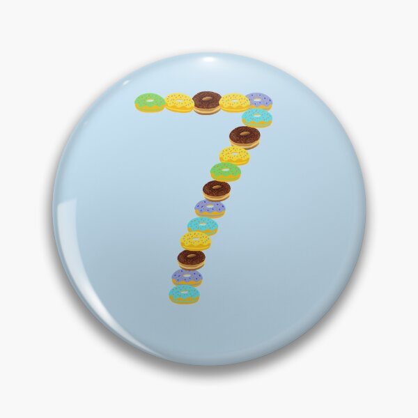 Item preview, COLORFUL DONUT NUMBER 7 designed and sold by LiveAndGlow.
