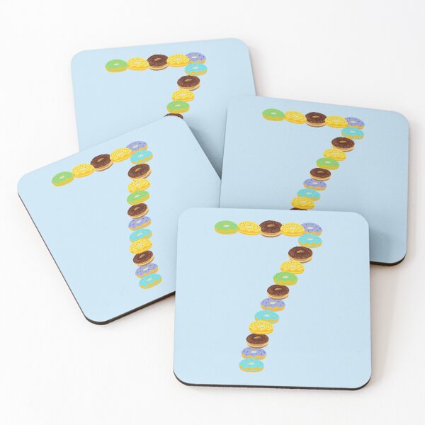 Item preview, COLORFUL DONUT NUMBER 7 designed and sold by LiveAndGlow.