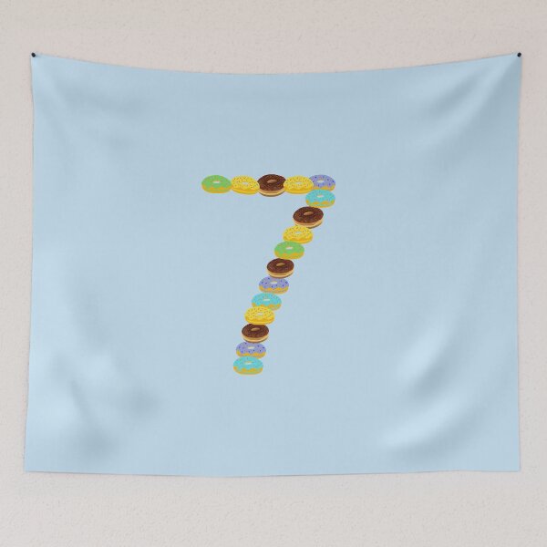 Item preview, COLORFUL DONUT NUMBER 7 designed and sold by LiveAndGlow.