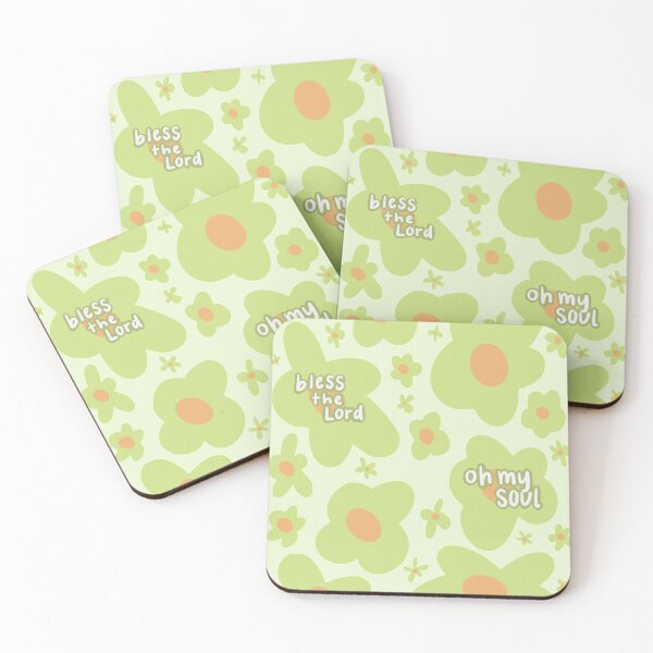 Item preview, Bless The Lord Oh My Soul Green Floral designed and sold by faithprints.