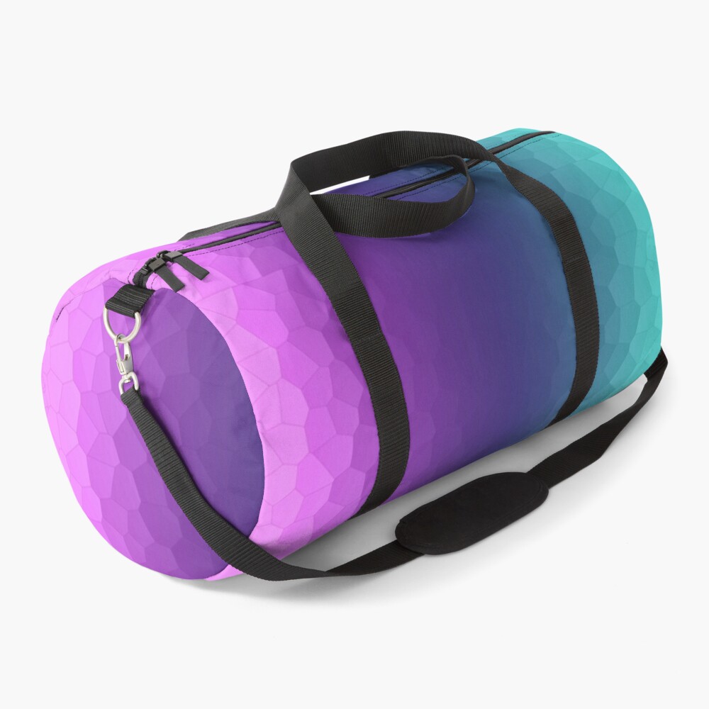 Fractal Vaporwave Blue & Violet Duffle Bag