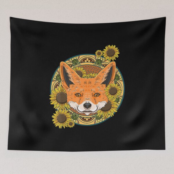 Item preview, Fox Pineapple Sunflower Funny Animal Fruit Flower Cute Foxes Lover  designed and sold by MagicJohnson22.