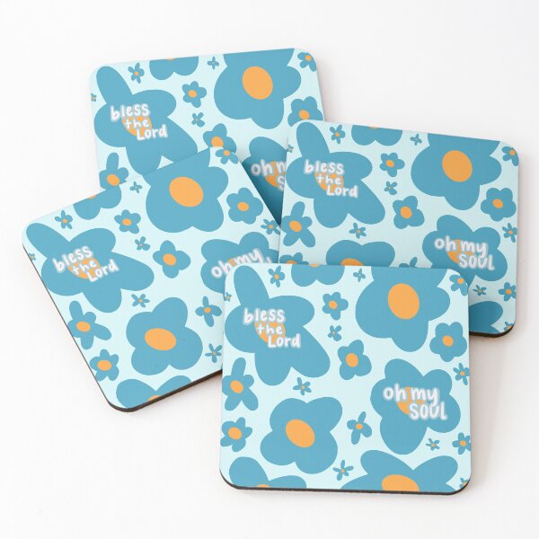 Item preview, Bless The Lord Oh My Soul Blue Floral designed and sold by faithprints.