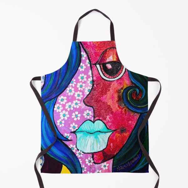 Item preview, Original Funky Face Painting and Collage designed and sold by RedRoofStudio.