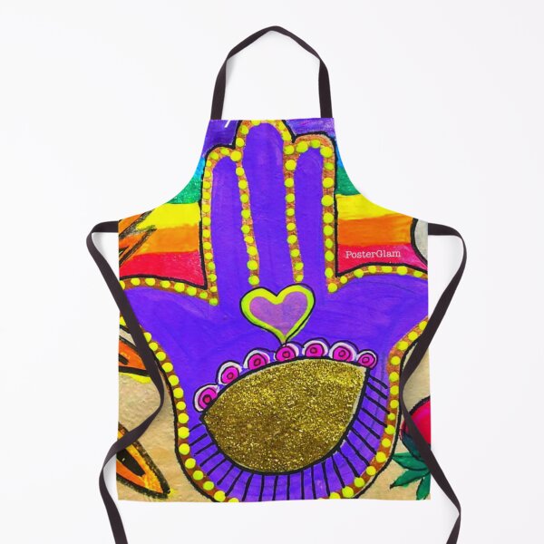 Artikelvorschau, Regenbogen Neon Hamsa entworfen und verkauft von PosterGlam.