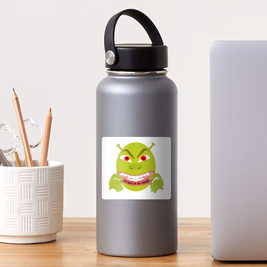 shrek lip tattoo Sticker