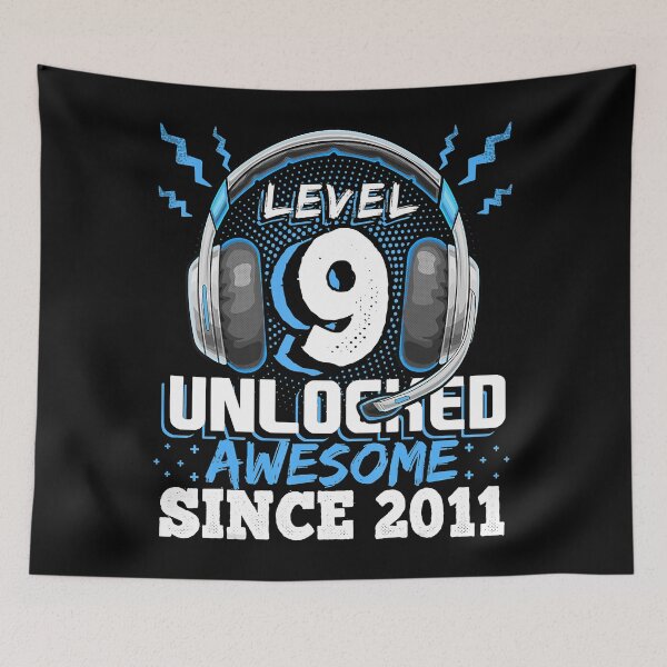 Item preview, Level 9 Unlocked Awesome 2011 Video Game 9th Birthday designed and sold by Pricehotshop.