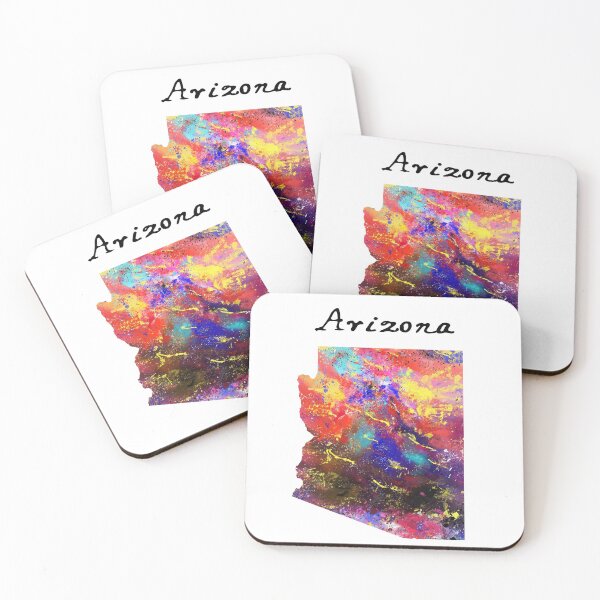 Item preview, Arizona State Map Watercolor Design designed and sold by vividpixelusa.