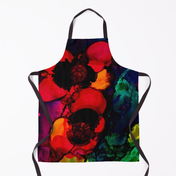Item preview, Original Alcohol Ink Painting of Poppies designed and sold by RedRoofStudio.