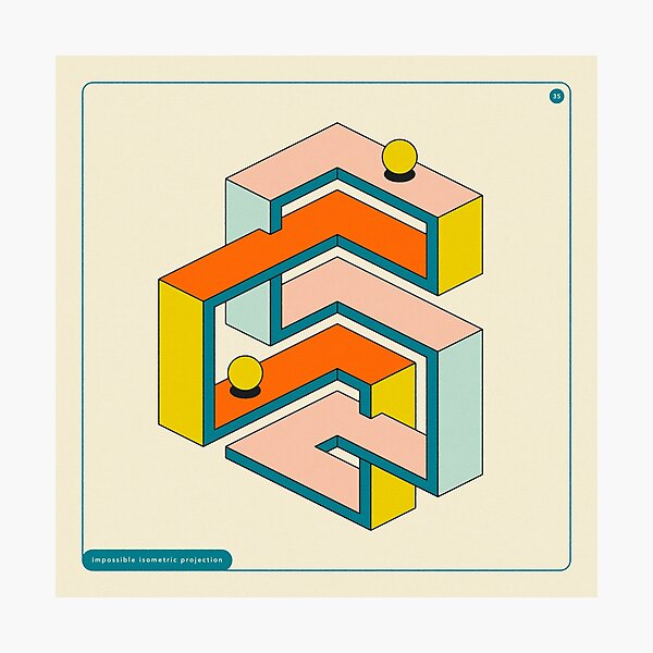 Vista previa del artículo con la obra «GEOMETRÍA IMPOSIBLE 35», diseñado y vendido por JazzberryBlue.