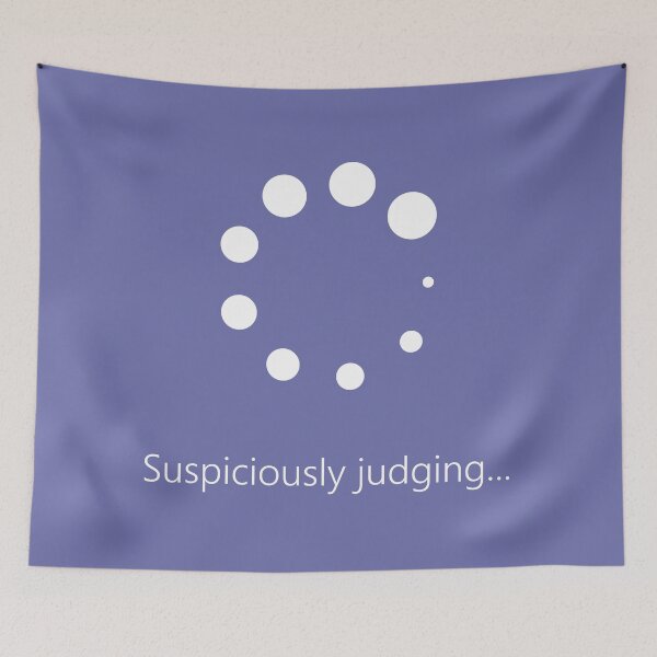 Item preview, Suspiciously judging in progress - circle design designed and sold by bravescribbler.