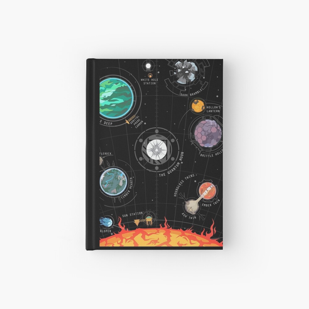 "Outer Wilds System" Hardcover Journal for Sale by BitRadical Redbubble