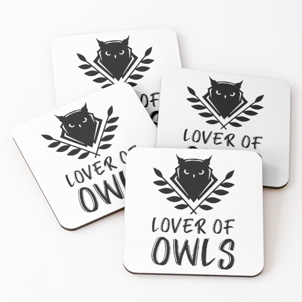 Item preview, Lover of owls black owl and leaves designed and sold by javes93.
