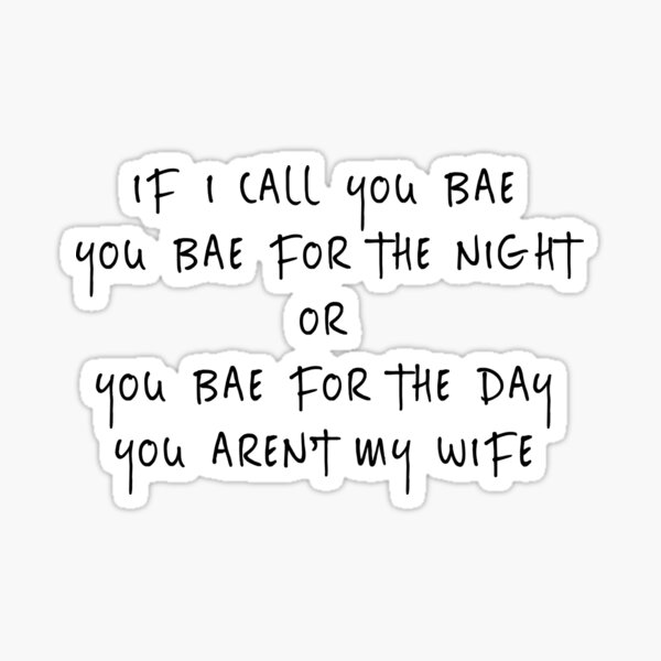 For Bae Stickers Redbubble