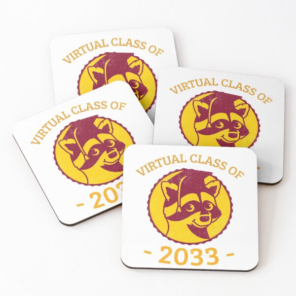 Item preview, Virtual class of 2033 graduating cute raccoon designed and sold by GoodyLeo.