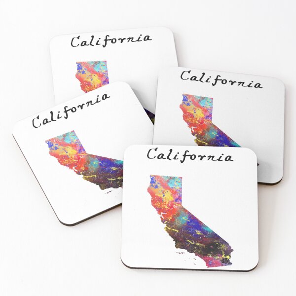 Item preview, Califonia State Map Watercolor Design designed and sold by vividpixelusa.