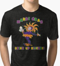 Mardi Gras Drink Up Bitches Tri-blend T-Shirt