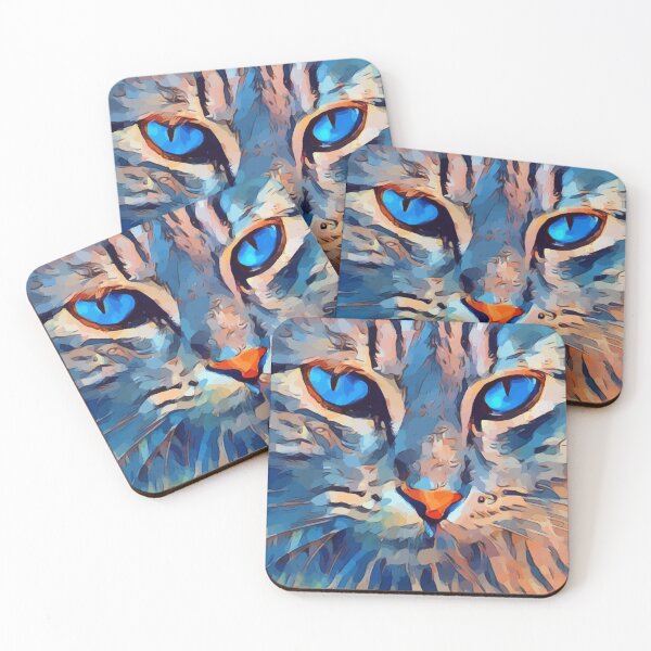 Item preview, Cat -Acrylic Painting - Accessories, Canvas Prints and Apparel designed and sold by Rohith Augustine.
