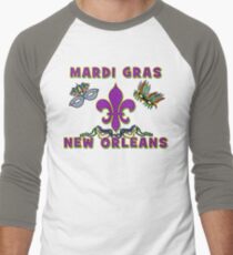 Mardi Gras New Orleans Men's Baseball ¾ T-Shirt