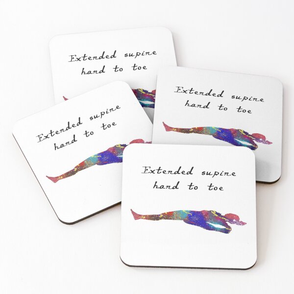 Item preview, Extended Supine Hand To Toe  Yoga Pose Watercolor Design designed and sold by vividpixelusa.