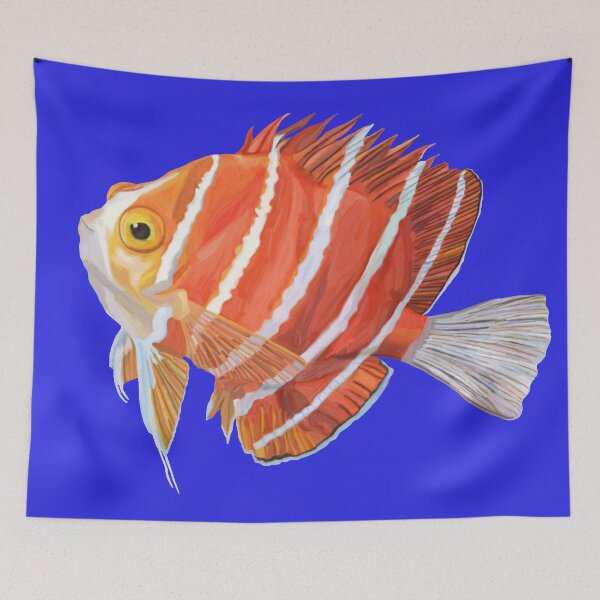 Item preview, Watercolor Striped Angelfish  designed and sold by Deborah Camp.
